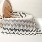 mimixiongベビーブランケットニットNursery Receiving Blankets幼児用ベッド毛布 L グレー 82W249