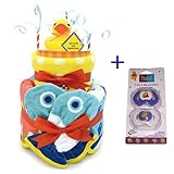 Sassyサッシー ダイパーケーキ（ちゃぷちゃぷ） （送料、ラッピング無料) ★おしゃぶり付き