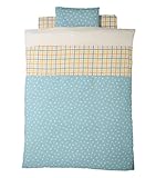 洗えるベビー布団11点セット《メル》【日本製】【ダブルガーゼ】 (サックス×ホワイト)