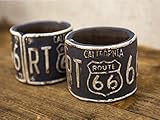 ROUTE66 Planter ルート66 プランター ラウンド ミニ ２個セット Blue