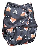 ボタン布おむつカバー – 1サイズ ブルー