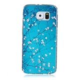 Zeebox Galaxy S6 ケース 高品質 TPU カバー 衝撃吸収 Samsung Galaxy S6 用 超薄型 落下防止 保護カバー 生涯補償付き (ブルー)