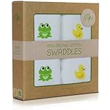 WeeSprout Organic Cotton Muslin 47-by-47-Inch Swaddle Blankets by WeeSprout