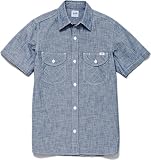Lee(リー) 半袖シャツ メンズワークシャツ シャンブレーシャツ bm-lcs46005 ブルー Ｍ