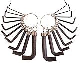 Set of 20 Hex Keys on 2 Separate Loops Hex Key / Sizes Include: 1/6", 5/64", 3/32", 1/8", 5/32", 3/1