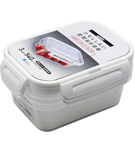 Amazon｜アスベル 保存容器 ユニックス タイトロック 長角型 330ml 4個