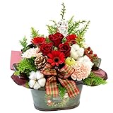 花由 ボリュームUP 季節のおまかせ 生花アレンジメント－クリスマスver【4日後以降でお届け】