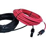 太陽光発電パネル 延長ケーブル MC4コネクタ 2本セット ソーラーパネル 太陽光パネル (【10m】)