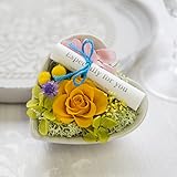 JewelzGift（ジュエルズギフト） プリザーブドフラワー 陶器ケース入り ギフト アレンジ 「水のいらないお花」 【全2色】 オレンジ