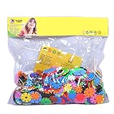Happy Cherry 500枚入りSnowflakeクリエイティブビルディングブロックおもちゃパズルプラスチックパターンブロック教育玩具 – 2.5 CM / 0.98inch