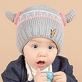ニット帽子 ベビー帽子 可愛い 角付き かっこいい　5色 5点 【5点】