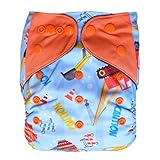 Pocket Cloth Diaper Stay-Dry Charcoal Bamboo One Size 10-35Lb (Construction) [並行輸入品]