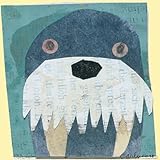 Oopsy Daisy Walrusストレッチキャンバスアートby Maria Carluccio 10 by 10-Inch PE0237