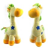 LanLan 1pcsイエローベビー幼児玩具ぬいぐるみ動物人形Plush RattlesアクティビティミュージカルおもちゃベッドベルGiraffe