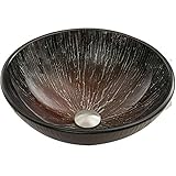 VIGO Enchanted Earth Glass Vessel Bathroom Sink [並行輸入品]