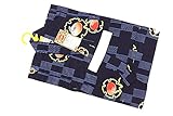 子供浴衣 100サイズ 女の子 子供用 子供浴衣 8.濃紺×赤×黄（雪輪・うさぎ）