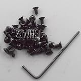 50個入り M2.5 x 5 六角 穴付 皿ボルト レンチ付き 超硬 合金鋼 スチール皿ネジ 全ねじタイプ 強度10.9(最小引張強さ/耐力) 自動車・自転車・バイク・船舶・DIY・高強度・超軽量 （