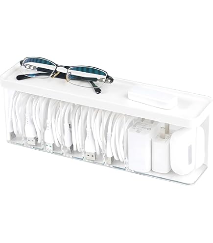 Mdesignplastic Small Stackable Divided Battery Storage Organizer Box With Hinged