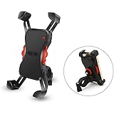 AUKI 自転車 スマホ ホルダー バイク 自動ロックデザイン 振れ止め 脱落防止 GPSナビ 携帯 固定用 マウント スタンド 防水 に適用 iPhone/android 多機種対応 360度回転 脱着簡単 優れた耐久性 強力な保護 自転車もオートバイも適用