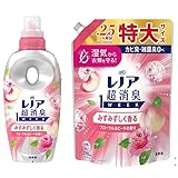 【まとめ買い】 レノア 柔軟剤 超消臭１week フローラル&ピーチの香り 洗濯柔軟剤 お得セット (本体490ml + 詰替770ml)