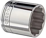 SK Hand Tool 2323 12 Point 23mm Standard Drive Socket, 3/8-Inch, Chrome by SK Hand Tool