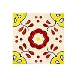 【ノーブランド品】[3月下旬頃～]メキシカンタイル10ｃｍ角6枚セット R2151Y