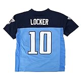 Outerstuff Jake Locker NFL Tennessee Titans Mid TierライトブルーホームジャージーToddler (2t - 4t) 3T