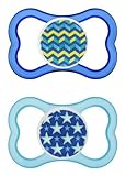 MAM Air Silicone Pacifier, Blue, 6 Plus Months, 2-Count by MAM [並行輸入品]
