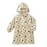 ダブルB (mikihouse) 星柄プリントのレインコート(雨合羽)〈S（90cm-100cm）〉アイボリー（31）