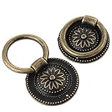 2個入り プルハンドル キャビネット取っ手 ドアハンドル 引き出し取っ手 ノブ 金具 装飾パーツ DIY 工具 ブロンズ 36mm