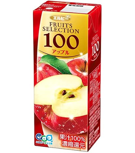 FRUITS SELECTION りんご　１２本×８箱 Amazon.co.jp: エルビー FRUITS SELECTION アップル100% 200ml x 48本