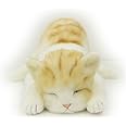 日本製 リアルな猫のぬいぐるみ 58cm (トラ茶L眠り)