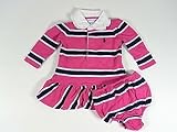 Ralph Laurenラルフローレンベビー女の子長袖ボーダーワンピースパンツ2点セット （ピンク）3ヶ月用60cm [ウェア&シューズ]