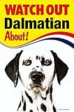 WATCH OUT Dalmatian 画像イラストサインボード：ダルメシアン 英語看板 イギリス製 Made in U.K [並行輸入品]