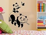 Panda Bear壁デカール動物ビニールステッカーリビングルーム装飾ベビーキッズ壁装飾ホームデコレーションビニール保育園寝室装飾c547
