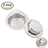 2pcs Kitchen Sink Strainer、laladuシンクドレインステンレススチールStrainer withハンドル – 4.3 "直径ハンドヘルドと耐久性Strainerキッチン洗面