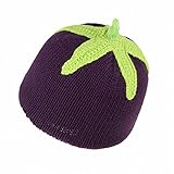 jcxhat新生児赤ちゃん女の子秋冬キュートVegetableパープルEggplantビーニーニット帽子ハンドメイドスカルキャップ