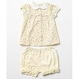 組曲 キッズ（KUMIKYOKU KIDS） 【BABY】GIFT BOX（40／-天竺花柄プリント2点セット）【ライトイエロー系5/BB】