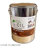 国産自然塗料 U-OIL for DIY(屋内・屋外共用)カラータイプ【Pastel 7 colors】 - 3.8L (D39_Dパステルグレー)