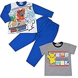 ポケットモンスター サン&ムーン パジャマ 天竺スウェットパジャマ ポケモン ピカチュウ 子供 半袖 長袖 長ズボン 男の子 fo-2top05 100cm ブルー