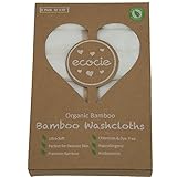Ecocie 100% Natural Bamboo Baby Washcloths, Organic Extra Soft, Reusable Baby Towel, Unbleached, Che