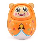 Torden Rattles Nodding人形ベビータンブラーおもちゃSweet Bell Musicalタンブラー子供クリスマスギフト新しい(オレンジ)