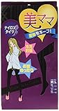 ネトゥル マタニティジャガード柄ナイロンタイツ M~L ブラック 3813