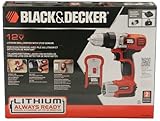 Black & Decker 12 Volt Lithium Drill/Driver with Stud Sensor Holds Charge for 18 Months by Black & D