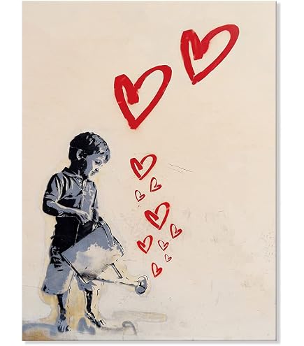 Amazon.co.jp: バンクシー Banksy 犬を散歩する少年 ポスター アート