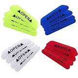 SHULLIN 16個入 りオープンサイン 車のドアのステッカー ドア 反射シート カーステッカー ドアオープン衝突 防止警告ステッカー 反射安全警告マークテープデカール 車 ドア 反射 ステッカー 車ドア 反射ステッカー 夜間事故防止(4色)