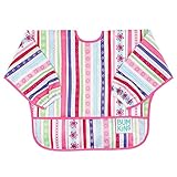 bumkins(バンキンス)スリーブビブ USA発お食事用防水長袖ビブ 6～24ヶ月 ひもタイプ Ribbon(ピンク) SU760