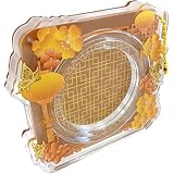 アクリル缶バッジケース【中華】缶バッジ収納 ディスプレイ 57mm 58mm 65mm 75mm サイズ対応 イエロー 推し活 オタ活 アニオタ アニメグッズ飾り