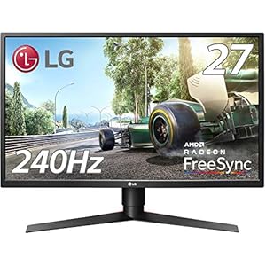 LG ゲーミングモニター ディスプレイ 27GK750F-B 27インチ/フルHD/TN非光沢/240Hz/2ms/DisplayPort×1・HDMI×2/高さ調節、ピボット対応