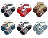 liwely 6ペアunisex-babyソックス、足首ソックス3 – 15ヶ月の幼児 3-12 Months 13BSS6-PU0001